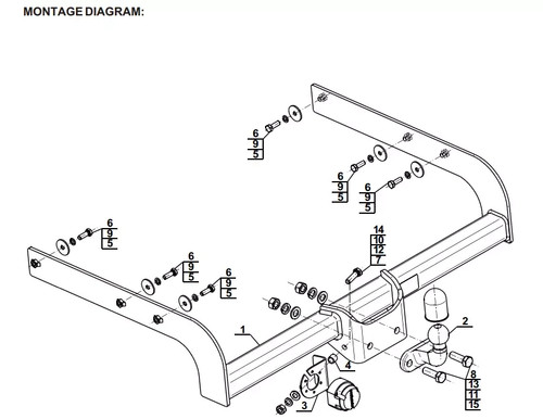 Flange neck tow bar for - neck,