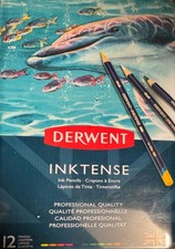 Derwent Inktense Permanent Watercolour Pencils 12 Professional Quality Tin Set