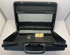 Samsonite Document Hard Shell Case Black Briefcase Laptop with x2 Keys Security.