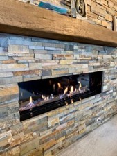 Frameless Balanced Flue HE Edge Gas Fire Natural Gas - Media Wall Gas Fire