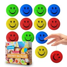 12-48pk Mini YoYo Kids Toy Stunt Trick YoYos Yo Yo Party Bag Fillers Loot Pinata