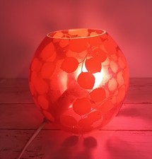 IKEA KNUBBIG Red Table lamp, cherry blossom pattern, vintage