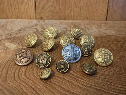 Brass button mixed joblot - , of