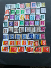 GB STAMPS 60 DIFFERENT QUEEN ELIZABETH High Value SECURITY MACHIN DEFINITIVES