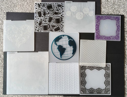 Mixed square embossing folders - embossing,