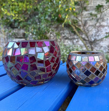 Vintage Red Burgundy Mosaic