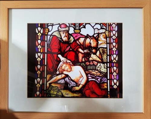 Stained glass window death of - stained,