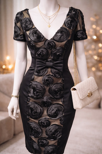 Michel ambers black - ambers, satin