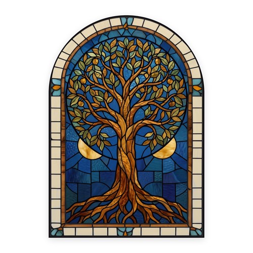 Tree life arch stained - of,