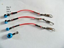 Fishing Ledger Links 2" 3" & 4" Quiver or Swing tip Red Power Gum  Mini Beads