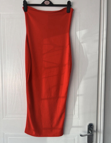 Boohoo orange bodycon midi - boohoo,