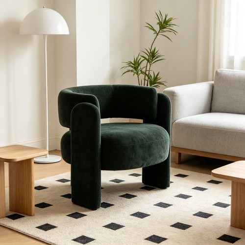Green fabric accent - green,