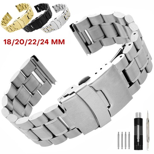 Solid stainless steel watch - stainless,