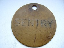 Miners Pit Check in brass Rare ,Large "Sentry" check , given to lookouts