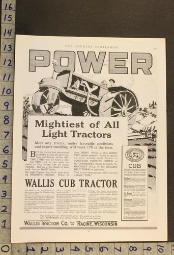 1916 wallis tractor farm cub - 1916,