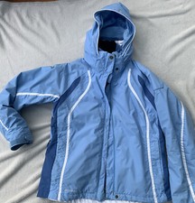 Ladies Columbia 3 In 1 coat with inner fleece, detachable hood. Waterproof.