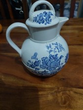 Crown Devon Fielding's Pitcher Teapot Blue & White Floral Staffordshire