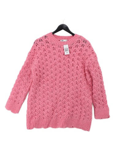 Zara women jumper pink - xs,