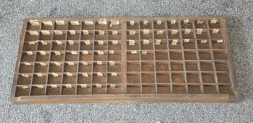 Old wooden letterpress type - old,