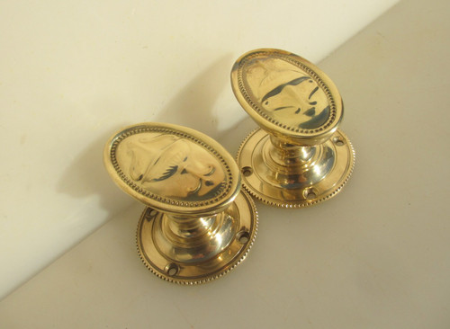 Brass door knobs - door, handles