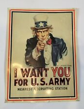 METAL Uncle Sam I Want You For U.S Army Bar Sign