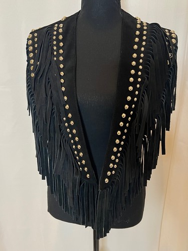 Black cow suede studded - ul,