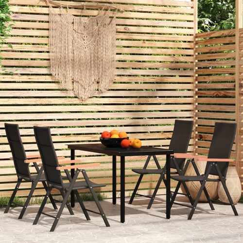 Garden dining set black - garden,