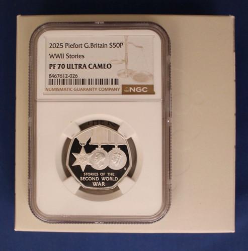 2025 silver piedfort proof 50p - piedfort,