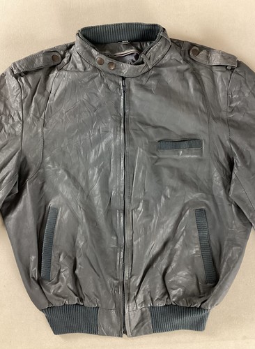 Vintage leather bomber jacket - vintage,