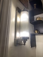 Art Deco Brass & Glass Rod