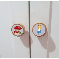 Alice in Wonderland Handles Drawer Handles Knobs Perfect for Upcycling Wardrobe,