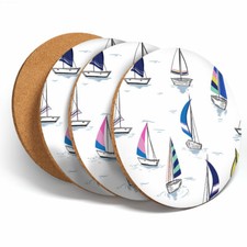 4 Set - Sail Boats Ship Yacht