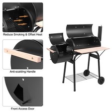 Oil Drum Charcoal Grill Smoker