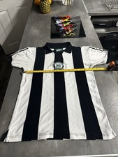 Retro Bukta Newcastle 78 Home Shirt Medium Score Draw Jersey Vintage Black White