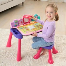 VTech Learn & Draw Activity Desk Pink Interactive Writing Drawing Toy Gift