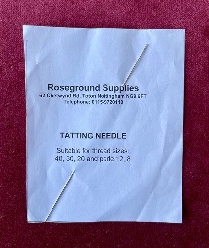 Tatting needle for - for,