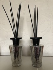 2 X Empty Glass Tonka Bean Oil Diffuser Jars, Reeds, No Oil Home Fragrance