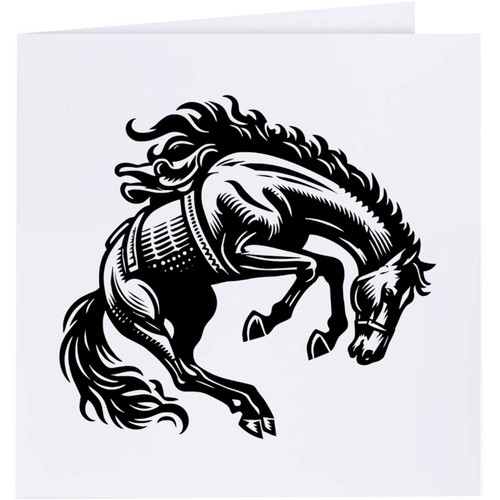 Bucking bronco greeting - 'bucking,