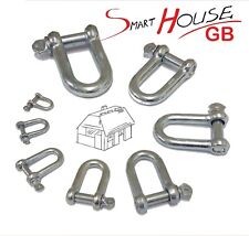 Dee Shackles 5mm 6mm 8mm 10mm 12mm - 28mm D Shackle Galvanised Steel Zinc Plated