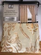 Elegant Comfort Penelopie Jacquard Look Curtain Panel Set 54x84