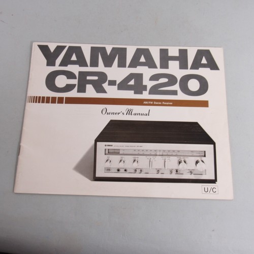 Yamaha 420 receiver owner - cr-420, owner's