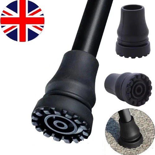 Rubber walking stick ferrules - rubber,