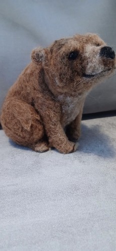 Beautiful needle felted brown - beautiful,