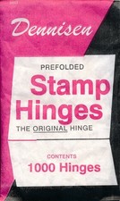 DENNISEN Prefolded Stamp HINGES Pack of 1000  FREE SHIPPING!