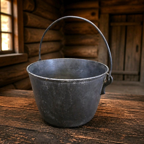 Vtg cast iron pot legged - iron, 3