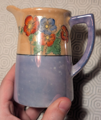 Antique china milk jug with - antique,