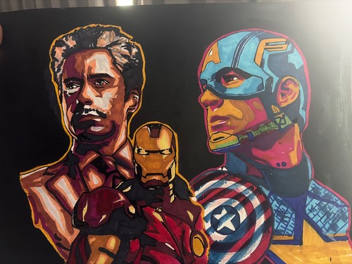 Marvel original art - iron, man