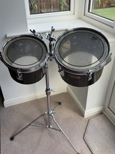 YAMAHA 9000 Series Recording drums. Original Stand / Hard Case Piano Black
