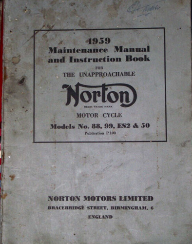 Norton maintenance manual - maintenance, &