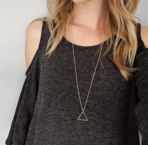 Extra long triangle necklace - extra,
